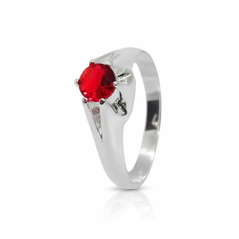 ANEL DE PRATA 925 A 950 SOLITÁRIO C/ PEDRA 4,0MM