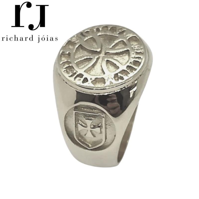 ANEL DE PRATA MASCULINO CRUZADAS