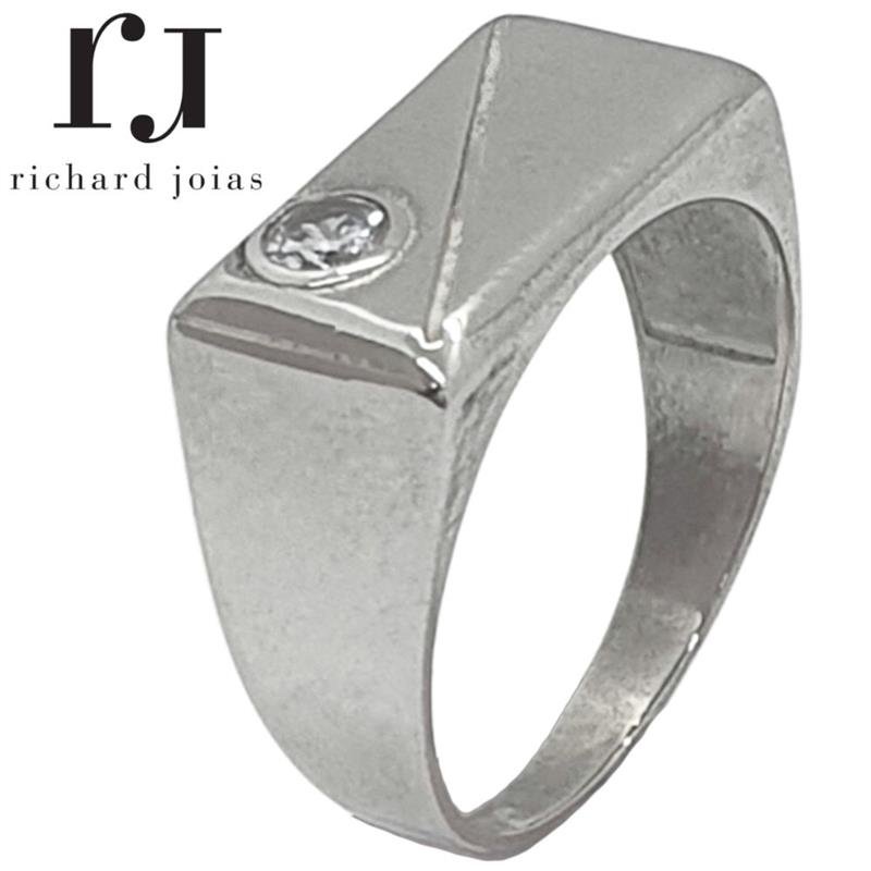 ANEL DE PRATA QUADRADO MASCULINO