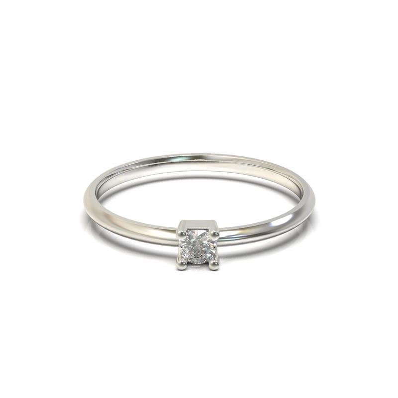 ANEL DE PRATA SOLITARIO DE PEDRA CENTRAL 3,0MM