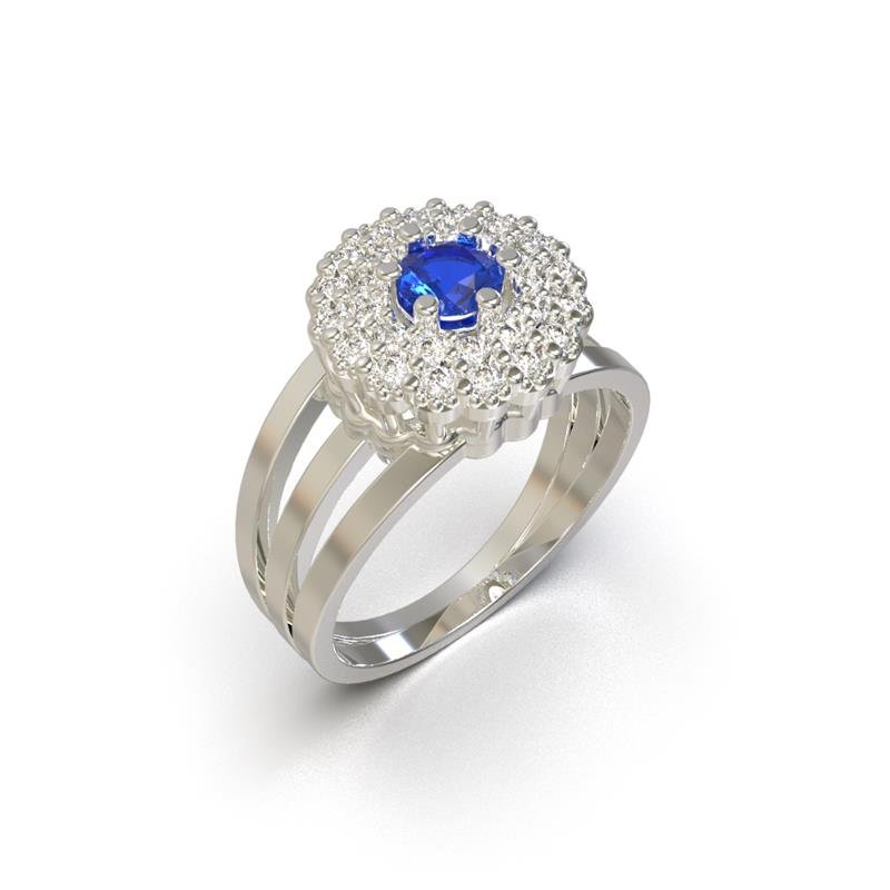 ANEL DE PRATA CHUVEIRO ALTERA COR CENTRAL 4,0MM