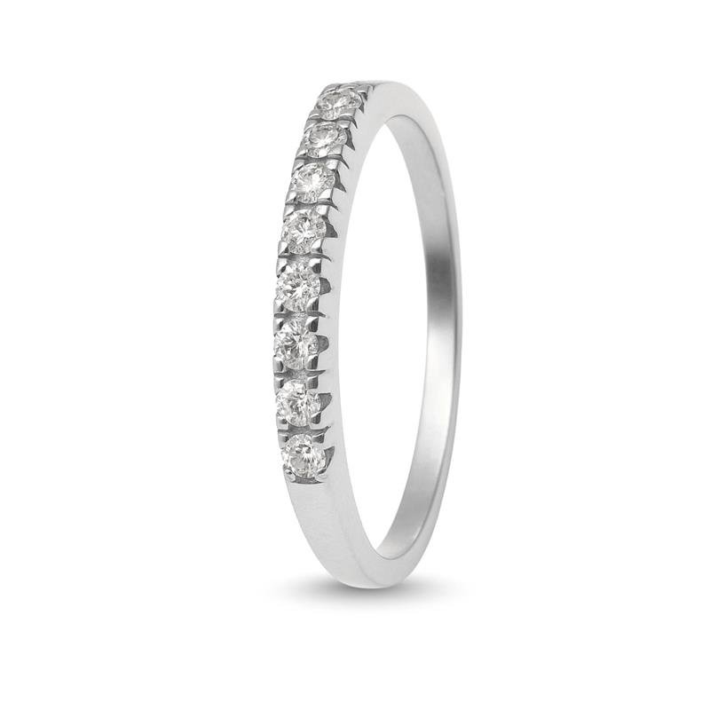 ANEL DE PRATA MEIA ALIANÇA PEDRA 1,75