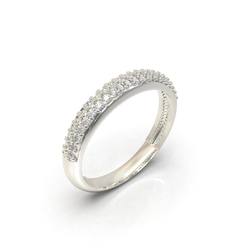 ANEL DE PRATA CRAVEJADO C/40 PEDRAS