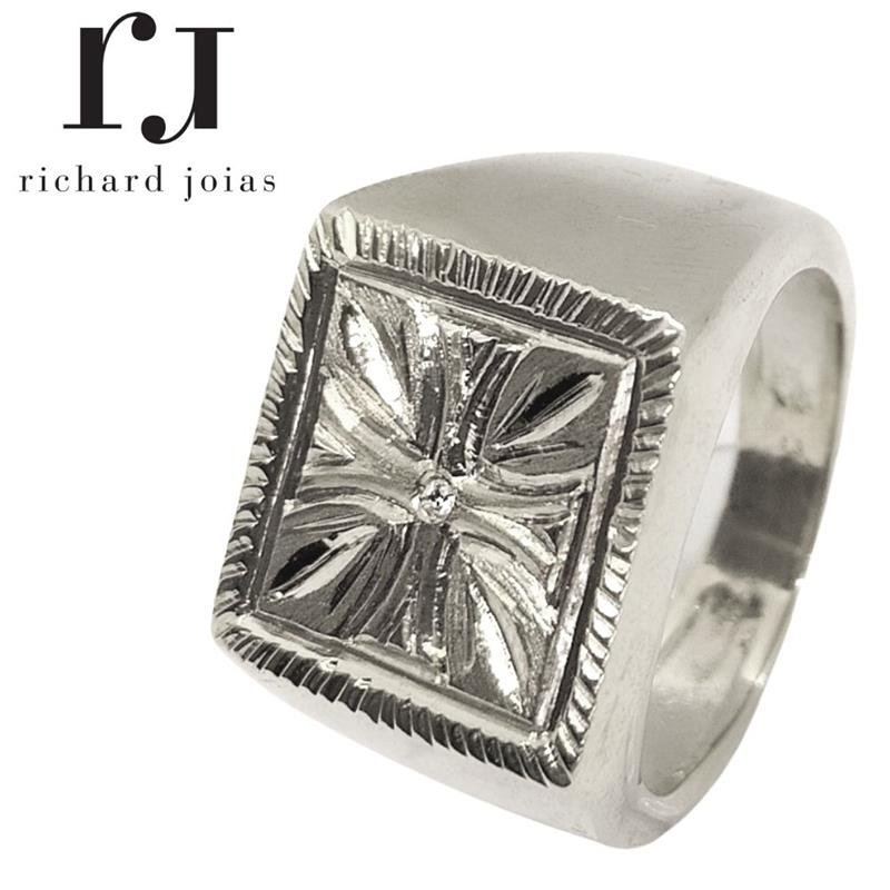 ANEL DE PRATA TRABALHADO MANUALMENTE C/ 1 PEDRA