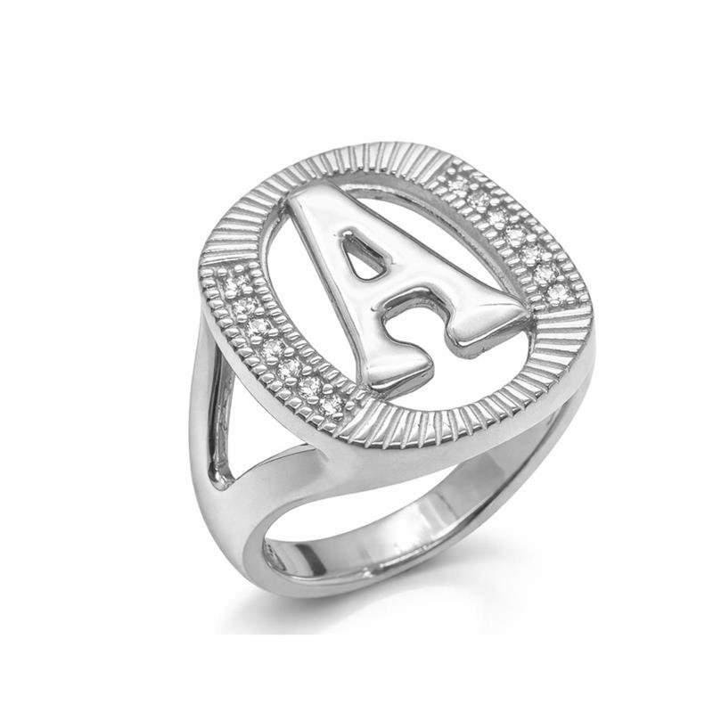 ANEL DE PRATA 925 A 950 LETRAS DO A AO Z