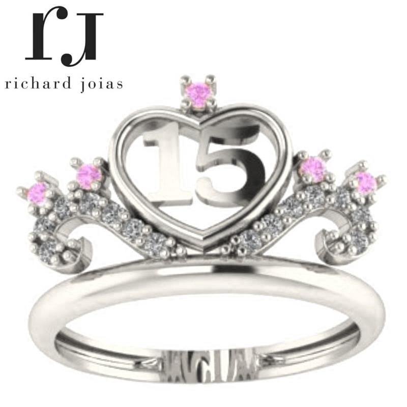 ANEL DE PRATA 925 A 950 DEBUTANTE MUDA COR DAS PEDRAS SUPERIORES