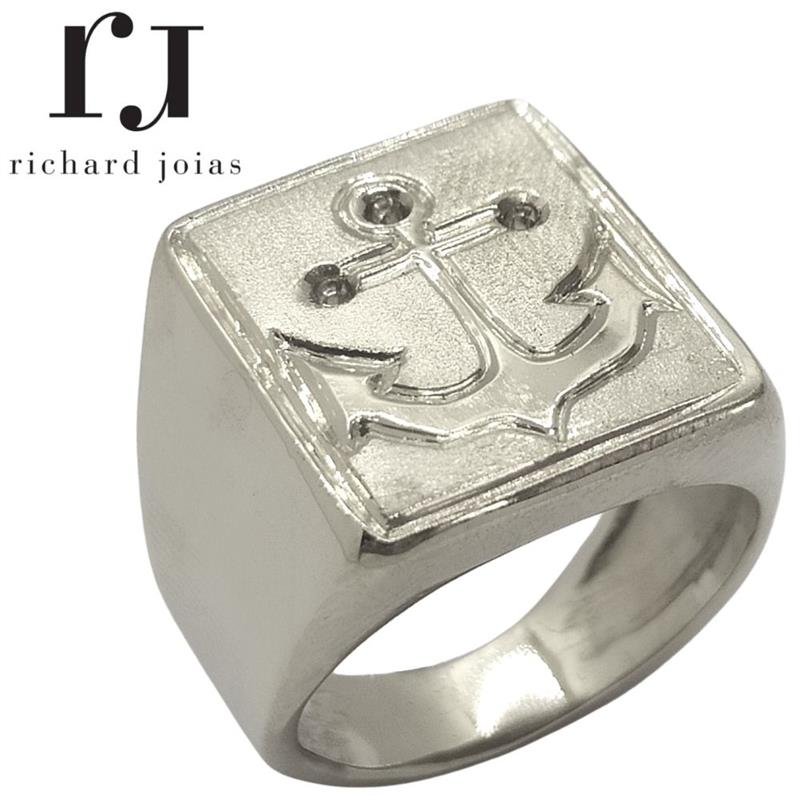 ANEL DE PRATA MASCULINO ANCORA