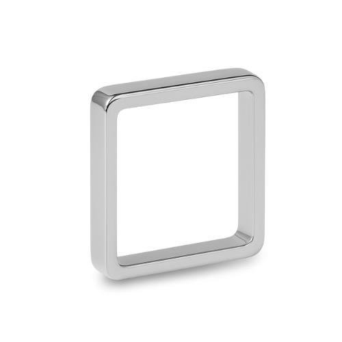 ANEL DE PRATA XUXA QUADRADO PEDIR 3 NUMERAÇÃO ABAIXO DO NÚMERO REAL