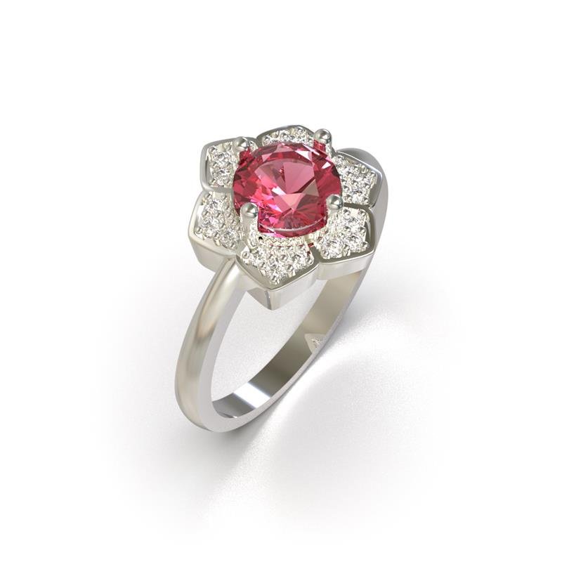 ANEL DE PRATA FLORISBELA ALTERA COR CENTRAL