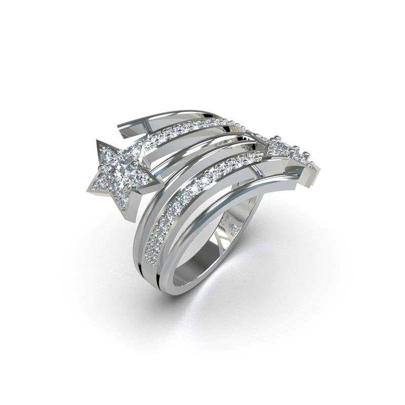 ANEL DE PRATA ESTRELAS