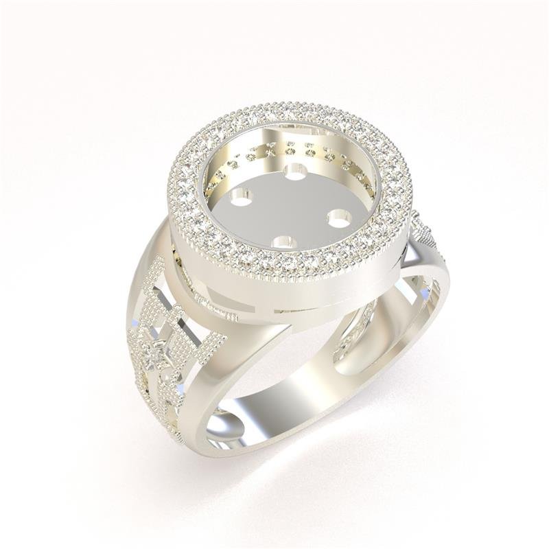 ANEL DE PRATA RELIGIOSO SEM CHAPINHA