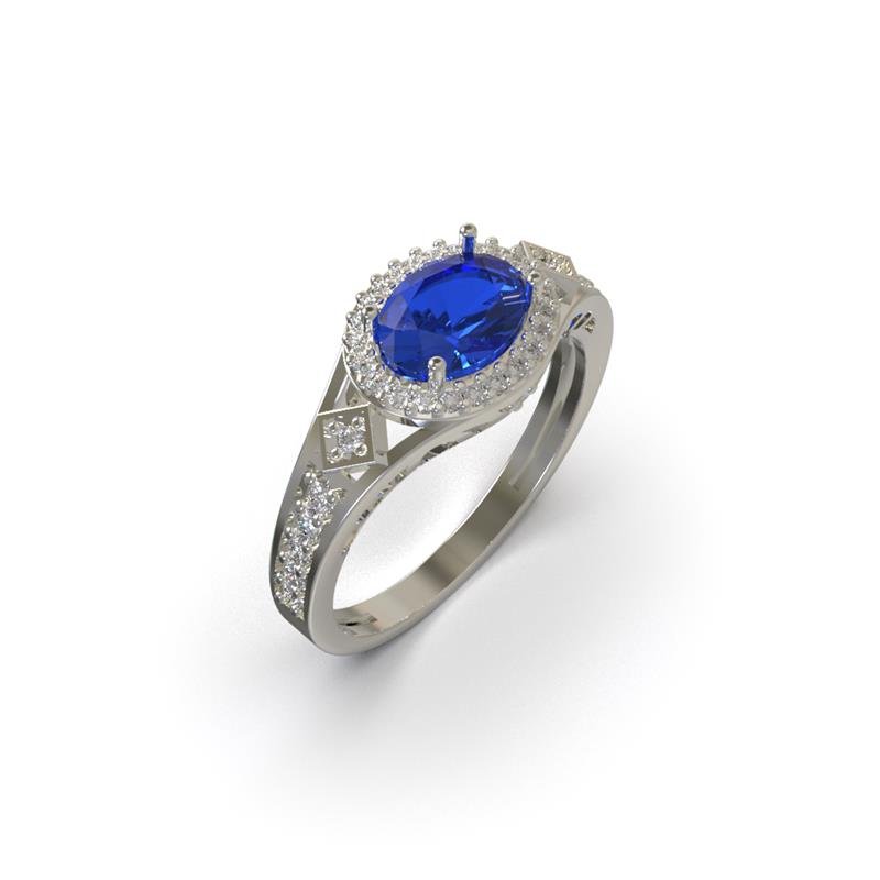 ANEL DE PRATA ALTERA COR CENTRAL OVAL 6X8