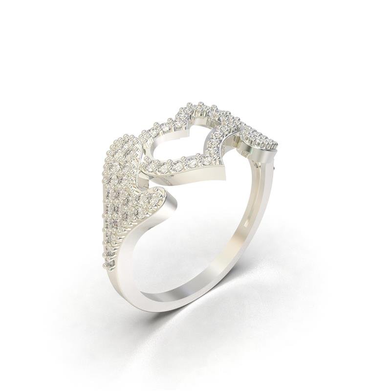 ANEL DE PRATA 3 CORAÇÕES