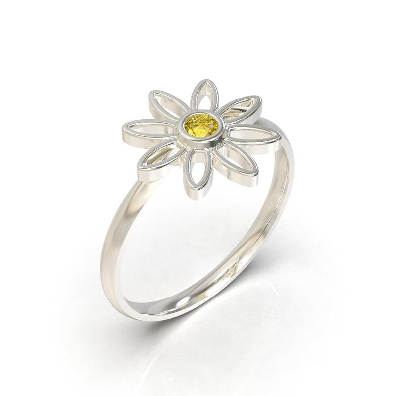 ANEL DE PRATA GIRASSOL