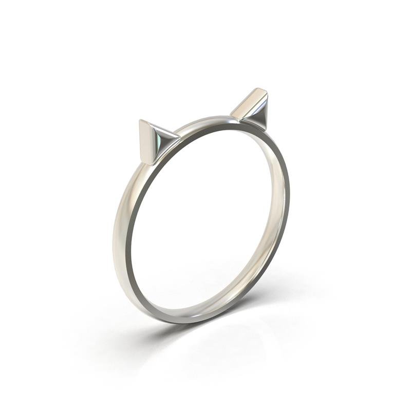 ANEL DE PRATA ORELHA DE GATO