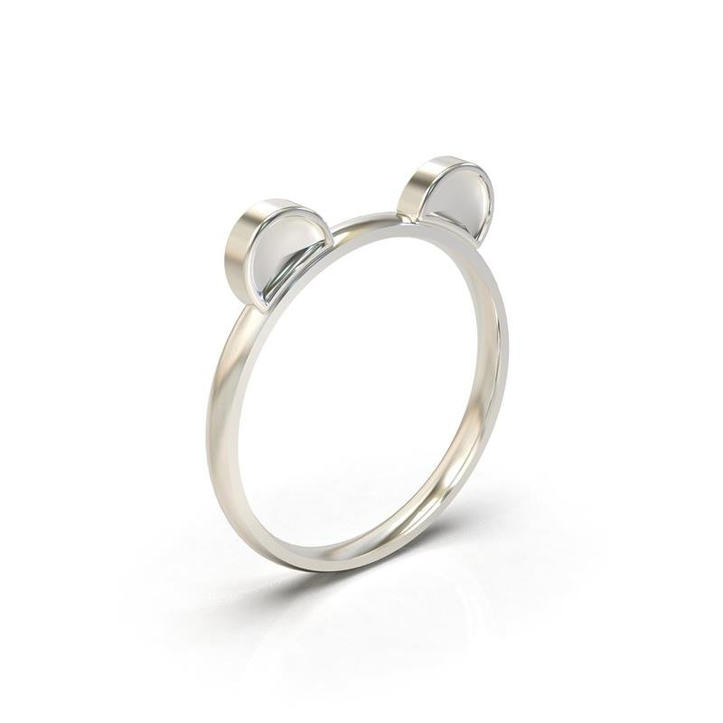 ANEL DE PRATA ORELHA DE URSO