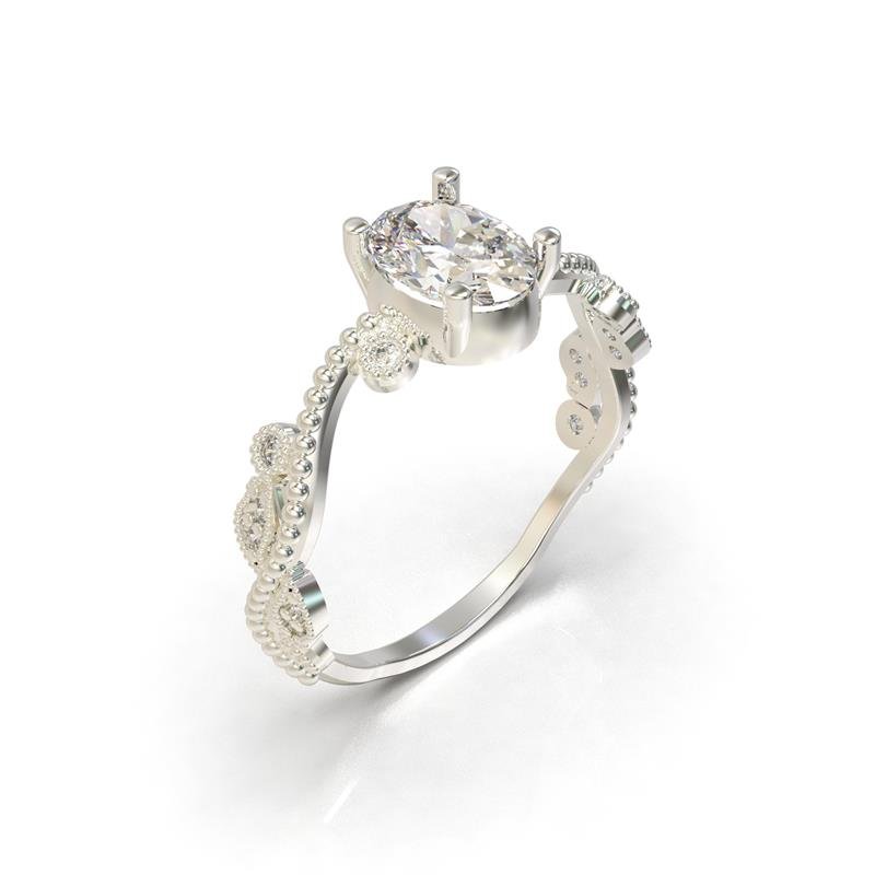 ANEL DE PRATA PEDRA OVAL 8X6