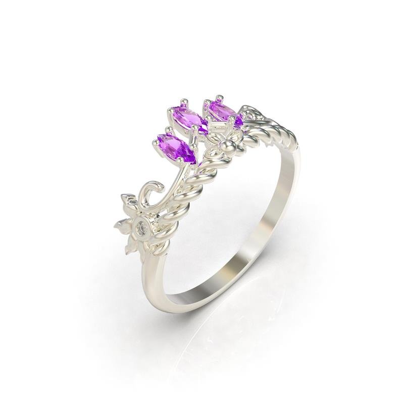 ANEL DE PRATA PRINCESA DO CABELO DE OURO