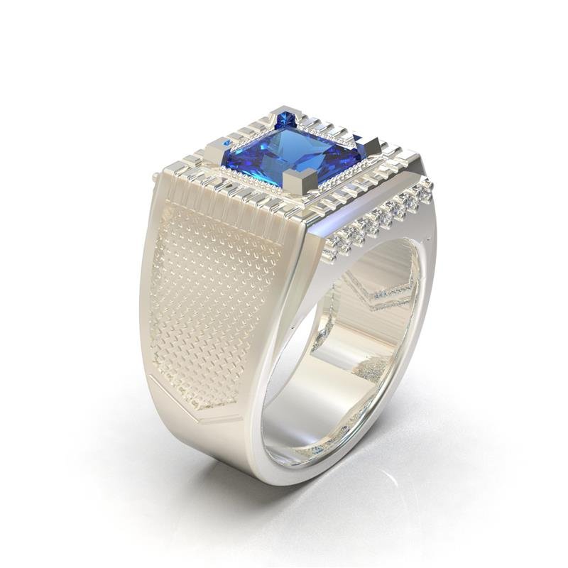 ANEL DE PRATA FORMATURA SEM CHAPINHA LATERAL / MODELO COM PEDRAS LATRERAIS