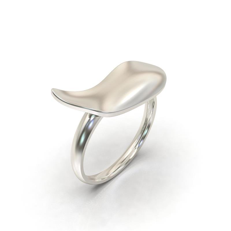 ANEL DE PRATA ONDA LISA