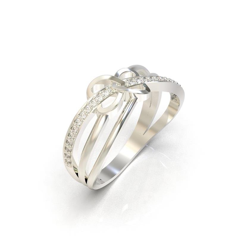 ANEL DE PRATA CORAÇÕES DO INFITO