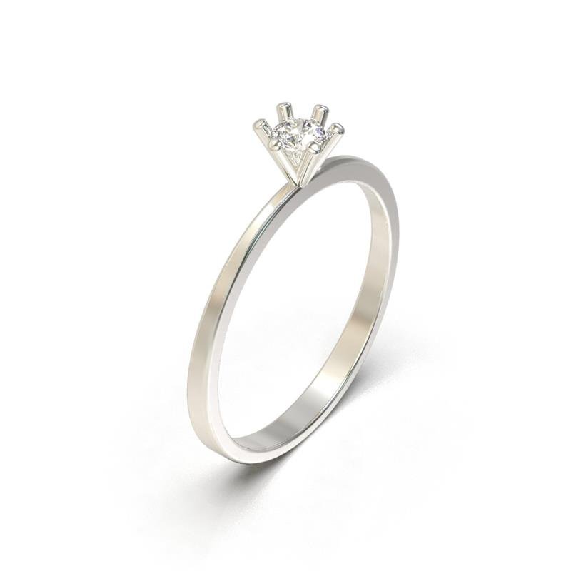 ANEL DE PRATA 925 A 950 SOLITÁRIO