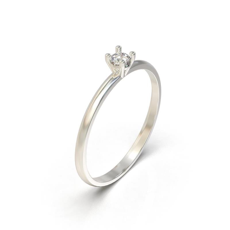 ANEL DE PRATA 925 A 950 SOLITÁRIO