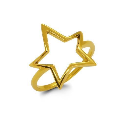 ANEL DE MOEDA ESTRELA VAZADA