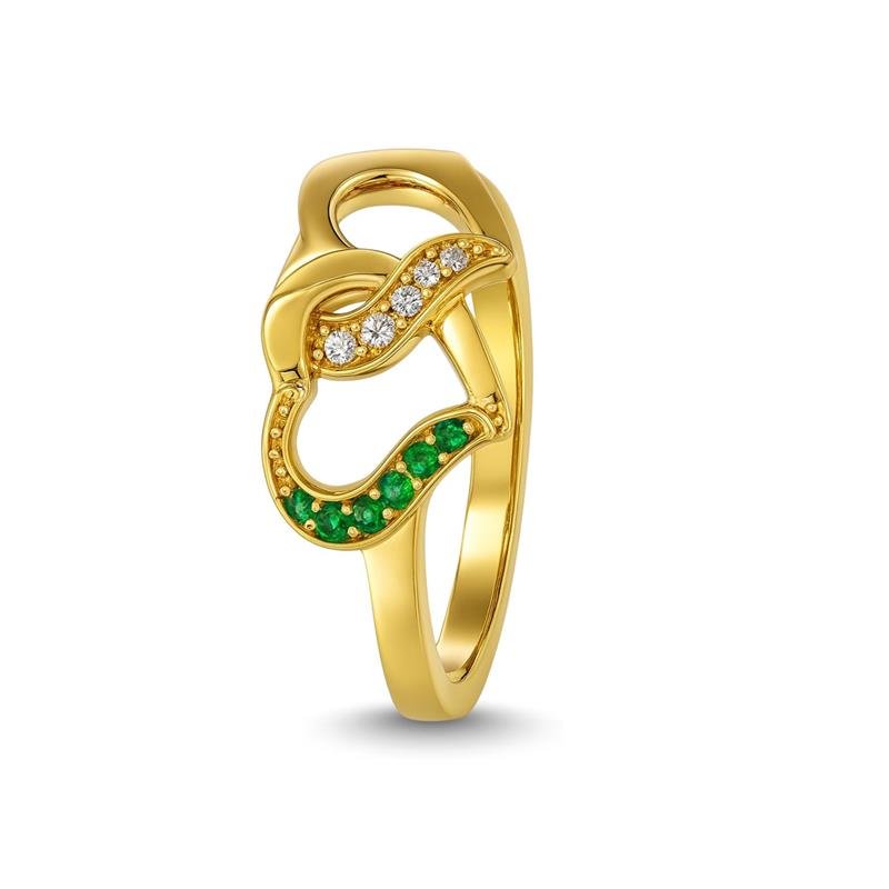 ANEL DE MOEDA CORAÇÃO DUPLO- MUDA A COR LATERAL