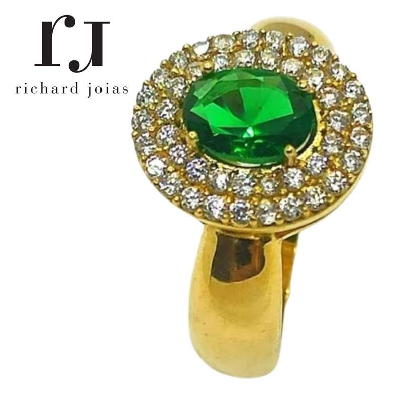 ANEL DE MOEDA CHUVEIRO MUDA COR DA PEDRA OVAL 5X7