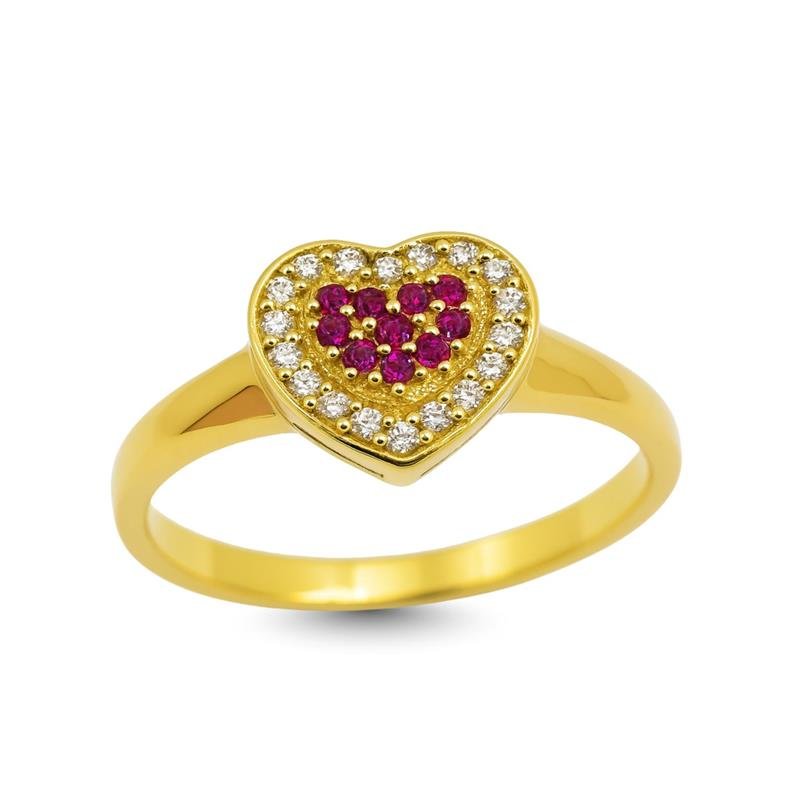 ANEL DE MOEDA CORAÇÃO DUPLO MUDA COR DAS PEDRAS DO CENTRO