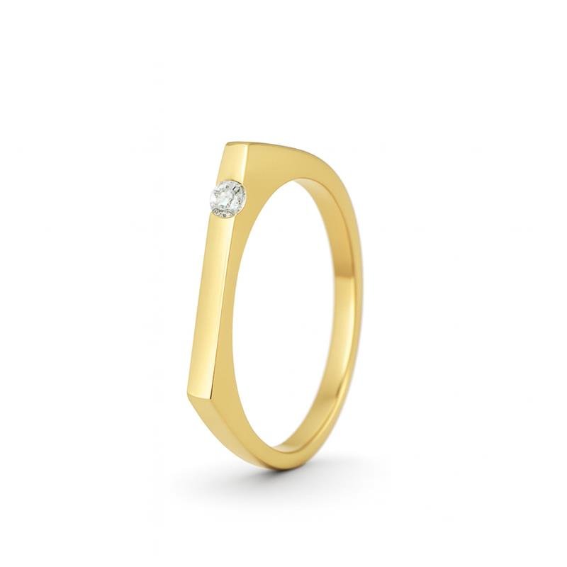 ANEL DE MOEDA QUADRADO C/ 1 PEDRA