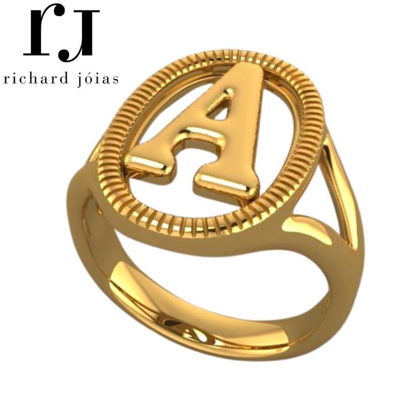 ANEL DE MOEDA LETRAS A AO Z