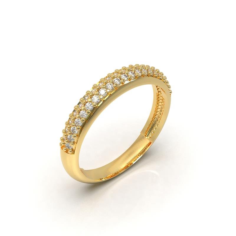 ANEL DE MOEDA CRAVEJADO C/40 PEDRAS