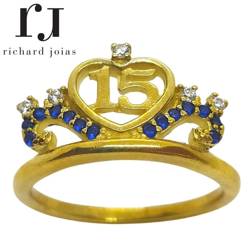 ANEL DE MOEDA DEBUTANTE MUDA COR DAS PEDRAS INFERIORES