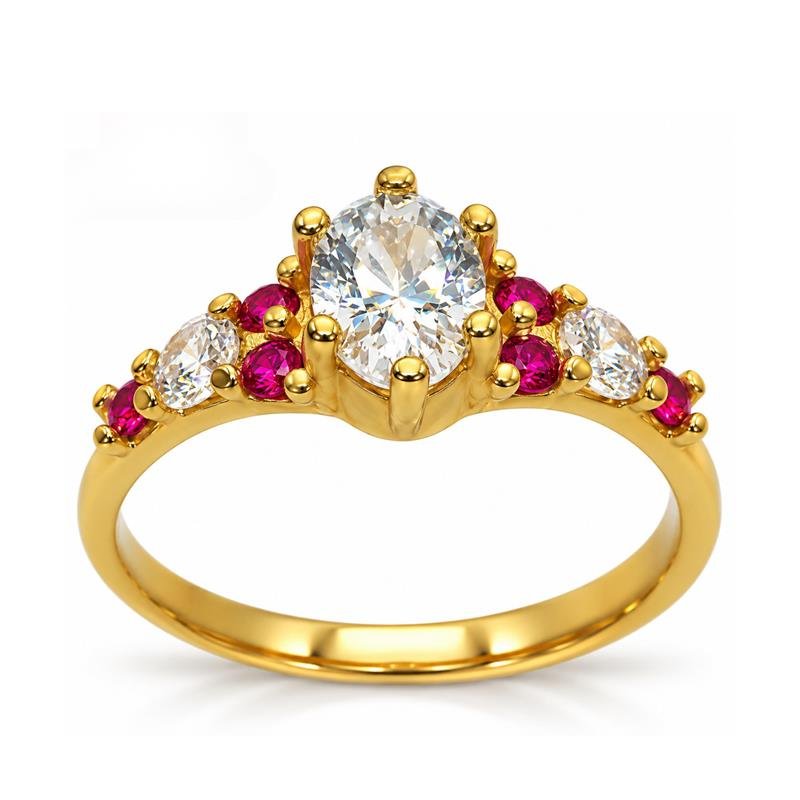 ANEL DE MOEDA RUBY MUDA COR DAS PEDRAS LATERAL