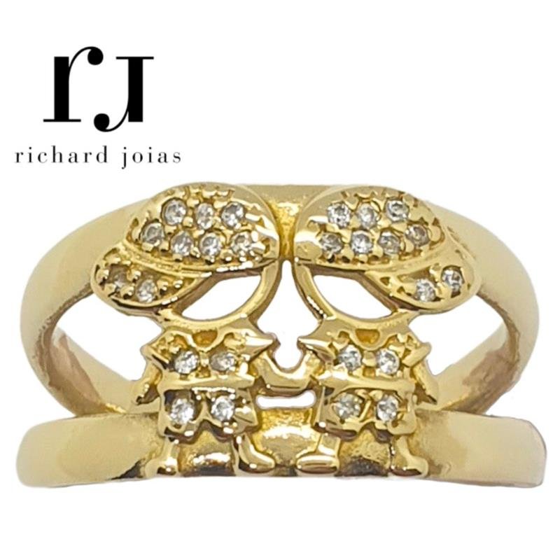 ANEL DE MOEDA C/ 2 MENINOS