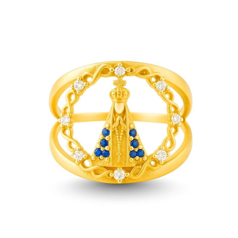 ANEL DE MOEDA NOSSA SENHORA APARECIDA-MUDA COR DA ROUPA