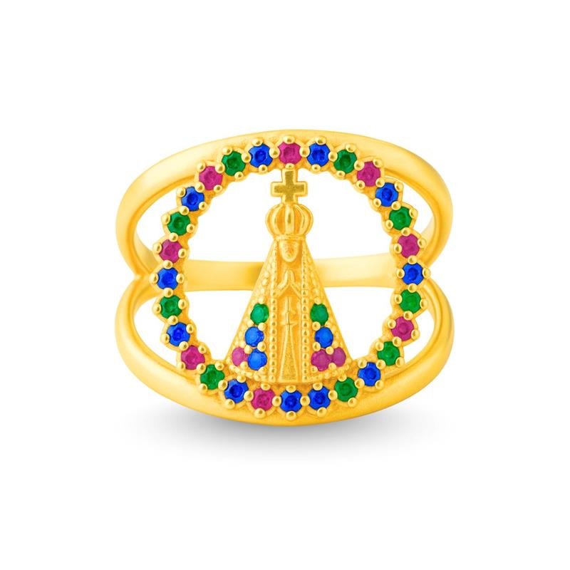 ANEL DE MOEDA NOSSA SENHORA APARECIDA COLORIDO