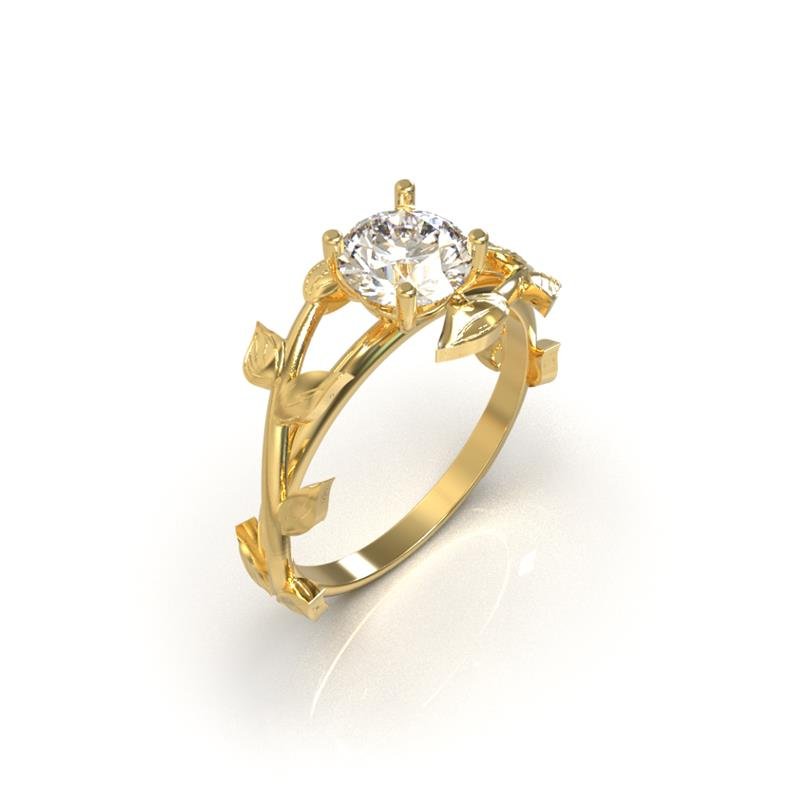 ANEL DE MOEDA FOLHAGEM 10,0MM