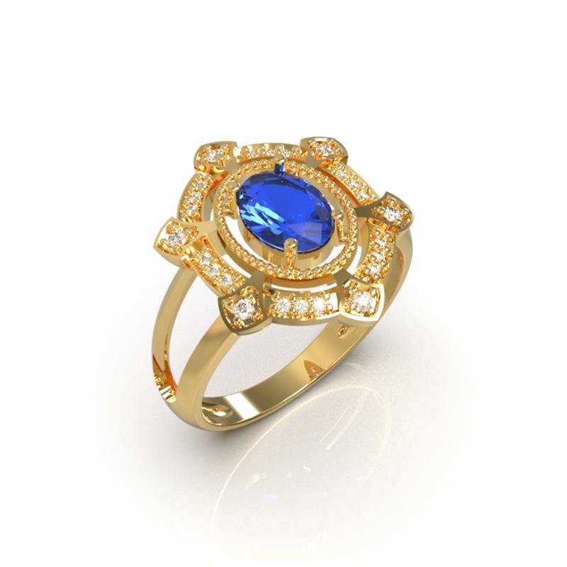 ANEL DE MOEDA IMPERIUM ALTERA A COR CENTRAL OVAL 6X8