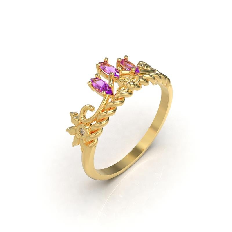 ANEL DE MOEDA PRINCESA DO CABELO DE OURO