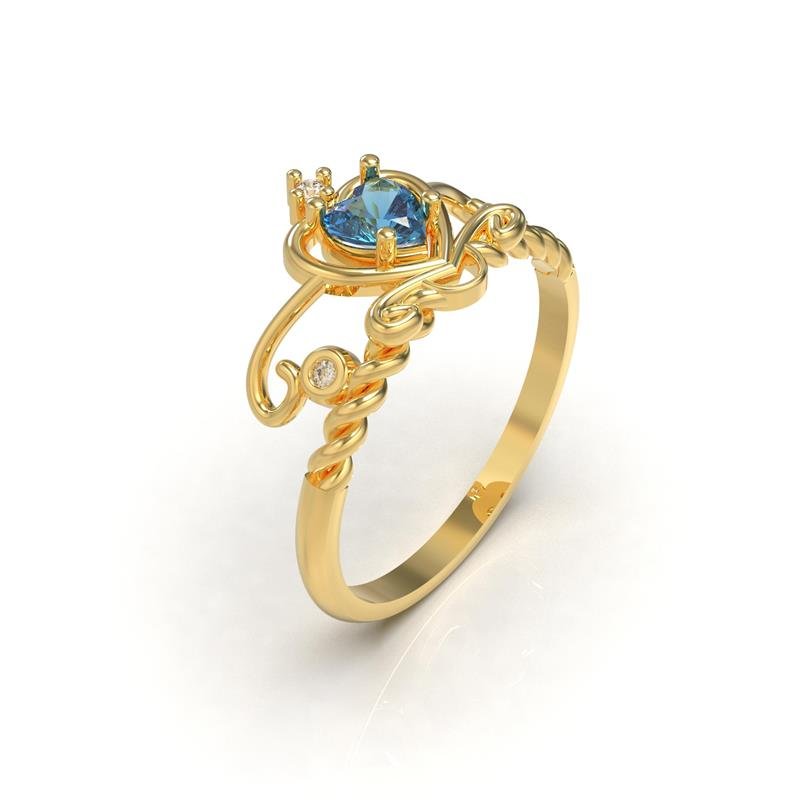 ANEL DE MOEDA PRINCESA DO SAPATINHO DE CRISTAL