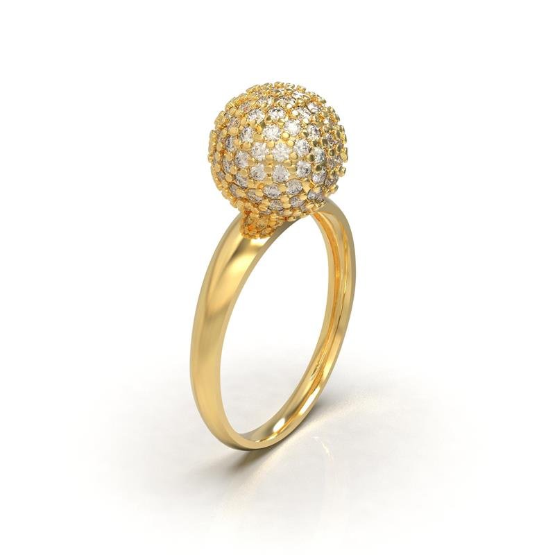 ANEL DE MOEDA C/ 111 PEDRAS D/ 1,50MM