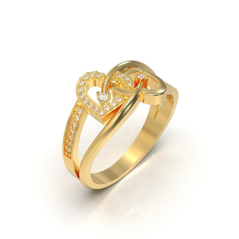 ANEL DE MOEDA CORAÇÕES INVERTIDOS