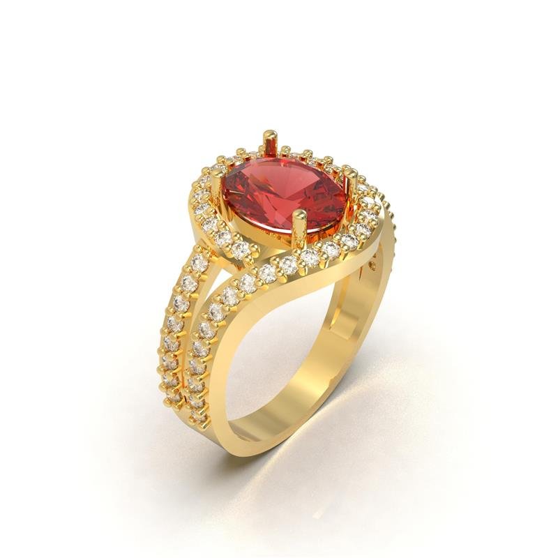 ANEL DE MOEDA ALTERA COR PEDRA OVAL 8X10