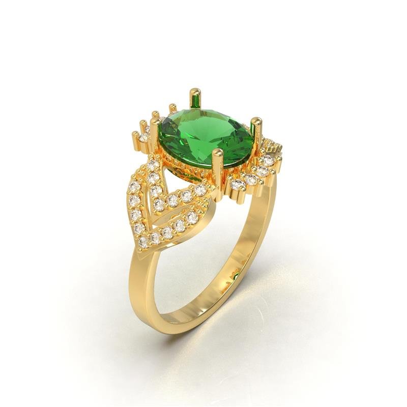 ANEL DE MOEDA ALTERA COR PEDRA OVAL 8X10