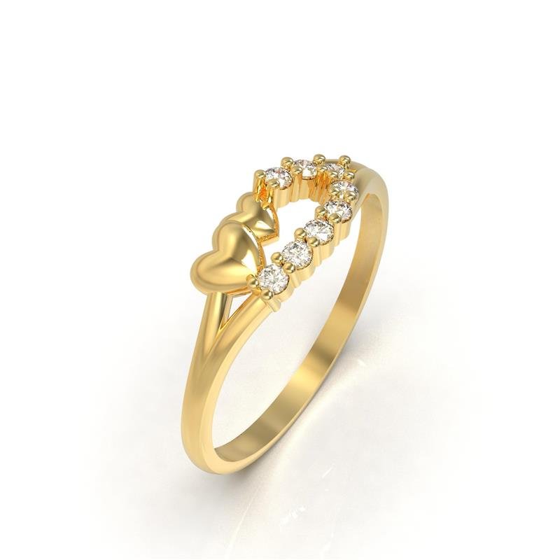 ANEL DE MOEDA CORAÇÃO DUPLO