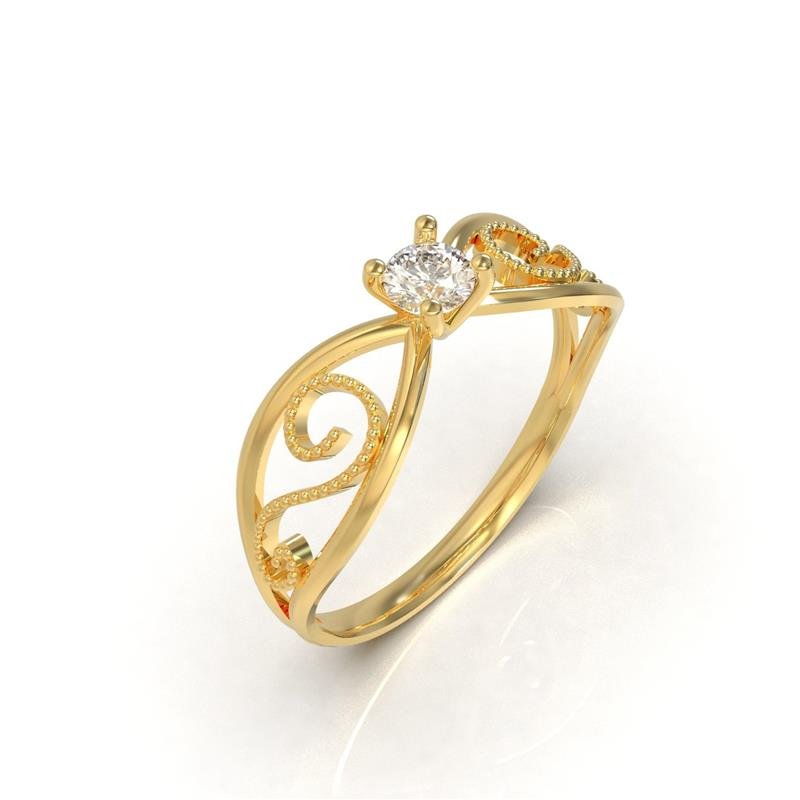 ANEL DE MOEDA SOLITÁRIO / ALTERA COR PEDRA CENTRAL 5MM