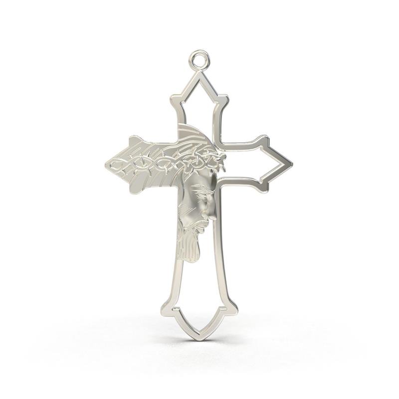 PINGENTE DE PRATA CRUCIFIXO DE TAMANHO 3,6 X 2,5
